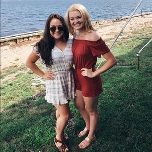 Off the shoulder romper from PacSun